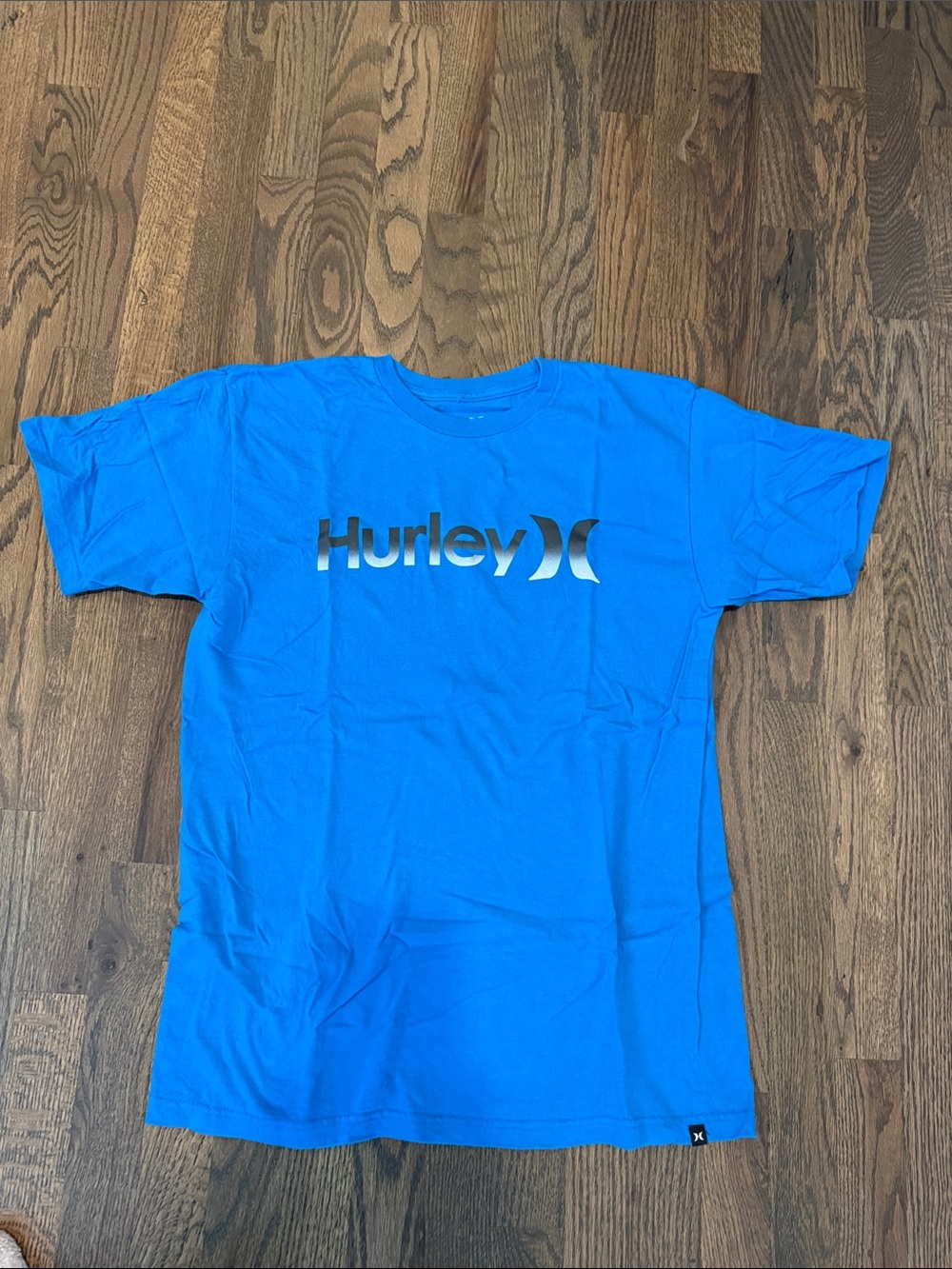 Men’s Hurley Bright Blue Tee with Metallic Logo | Size M